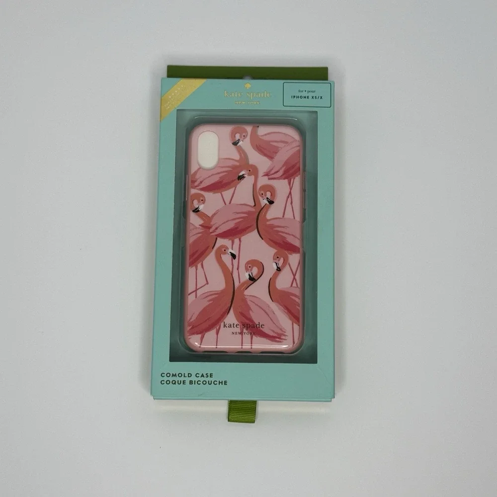 Kate Spade New York Comold Case For IPhone XS/X Pink Flamingos New Open Box